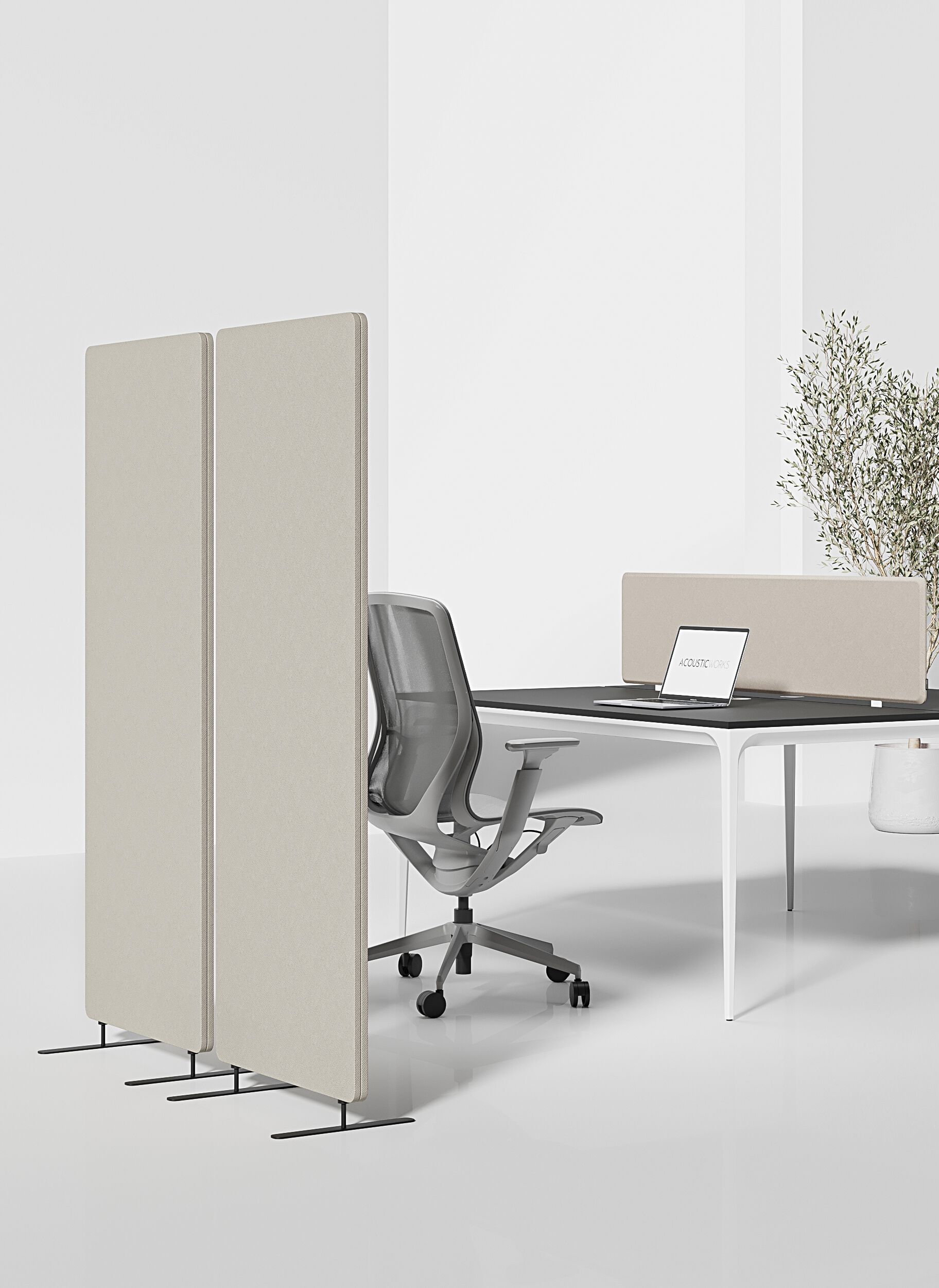 Звукопоглощающая ткань отдельно стоящая офисная перегородка WORKSPACE ECOSHIELD ARCH-00150841 - Вид №1