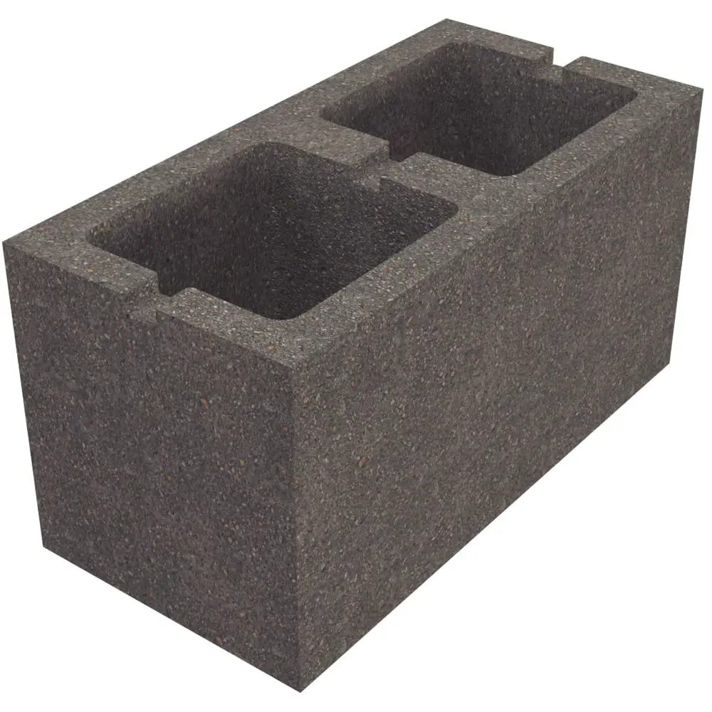 Блок пескоцементный Хоган стеновой 2-х пустотный 390x190x188 мм Santreyd STLM-2049850