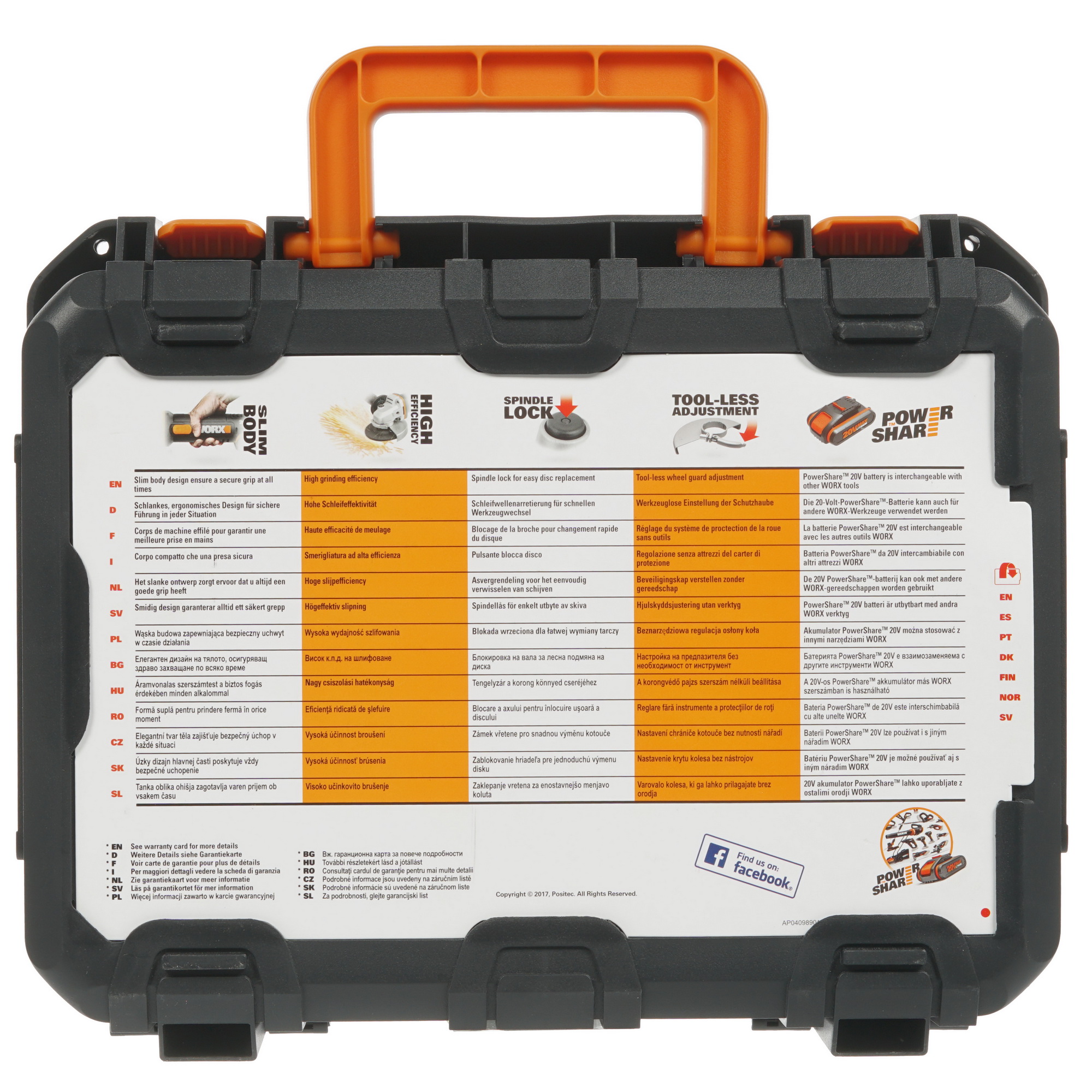 Углошлифовальная машина (УШМ) Worx WX800 PowerShare 20V 8199933 STDN-0019486 - Вид №8