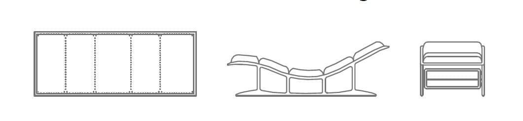 Мягкий шезлонг из ткани HOOKL und STOOL Most ARCH-00012371 - Вид №3