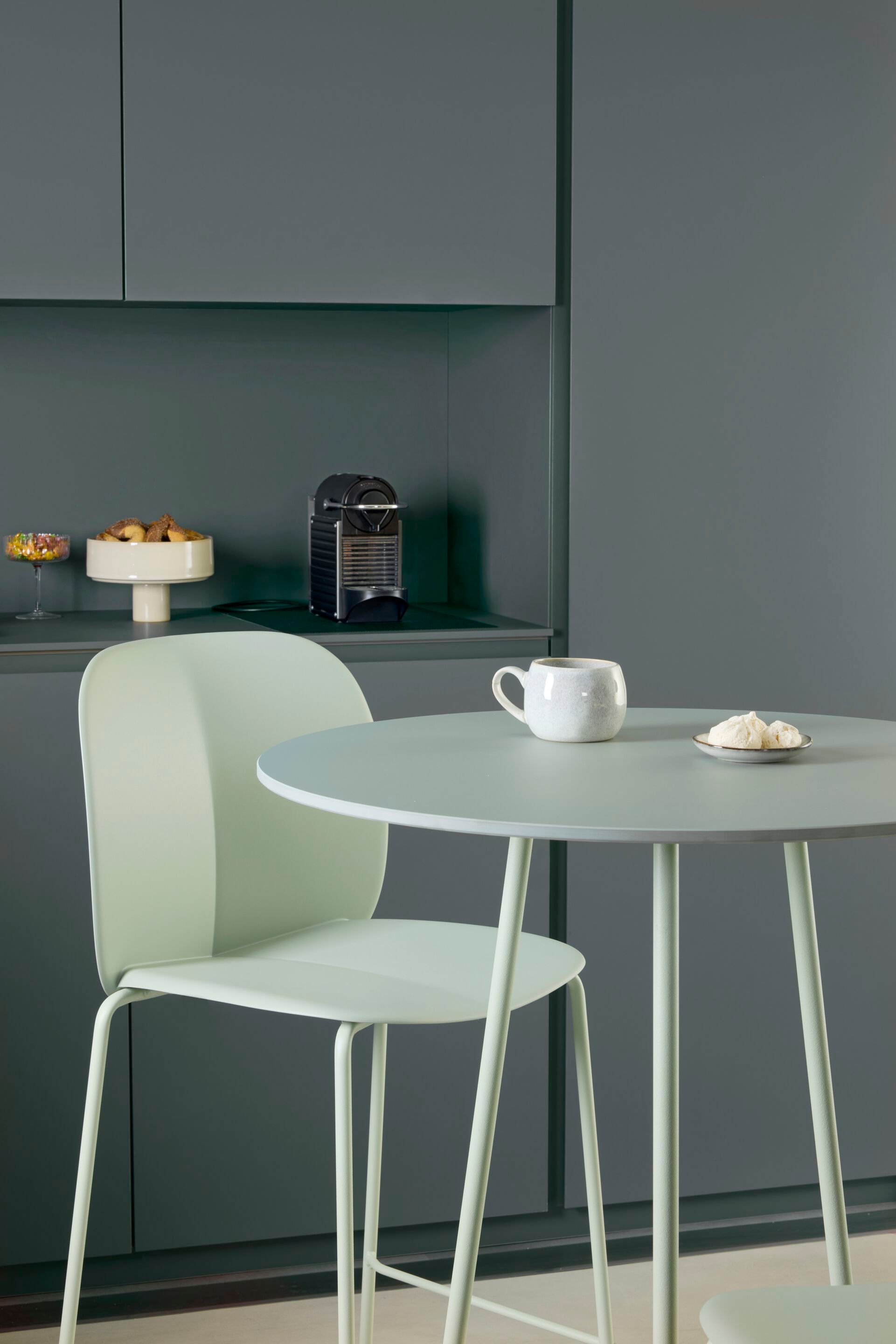 Переработанный пластиковый высокий стул с подставкой для ног S-CAB Mentha ARCH-00002524 - Вид №6