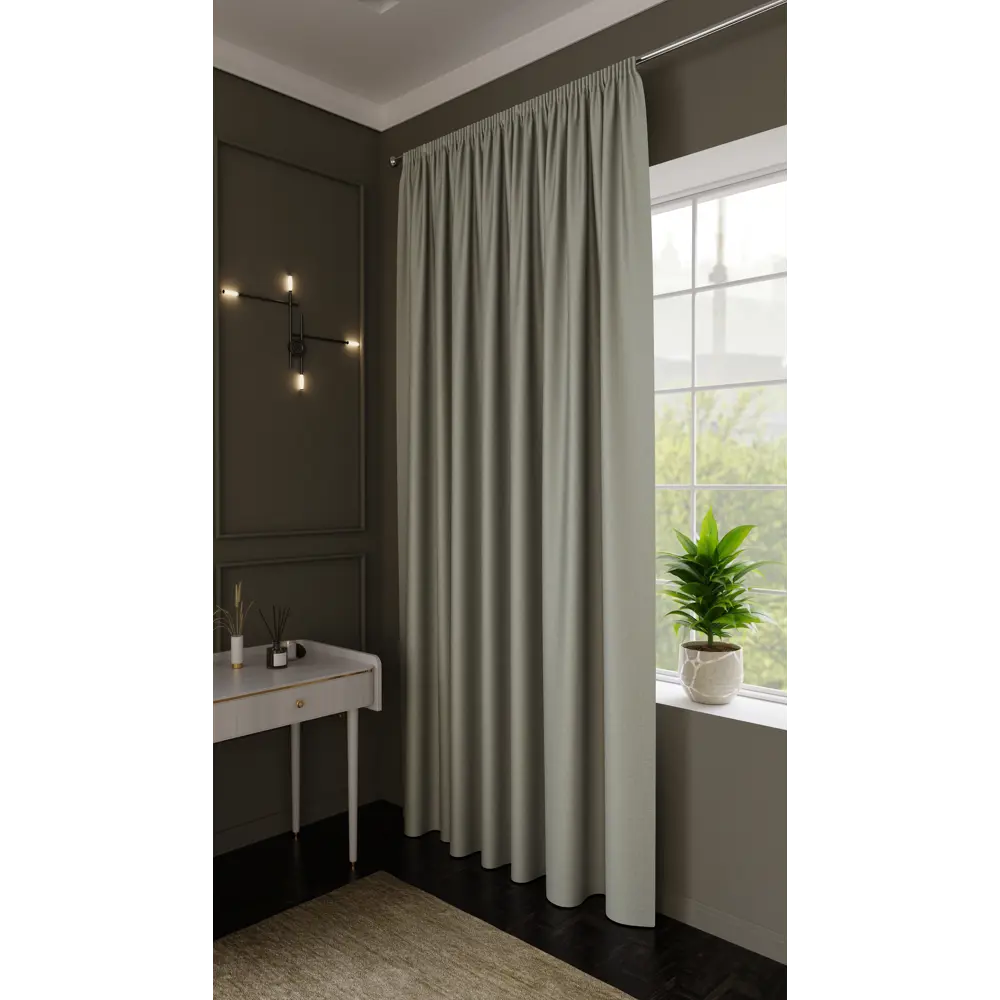 Штора на ленте Блейк 200x280 см цвет серо-коричневый 89426345 STLM-2169597 MIAMOZA  - Вид №6