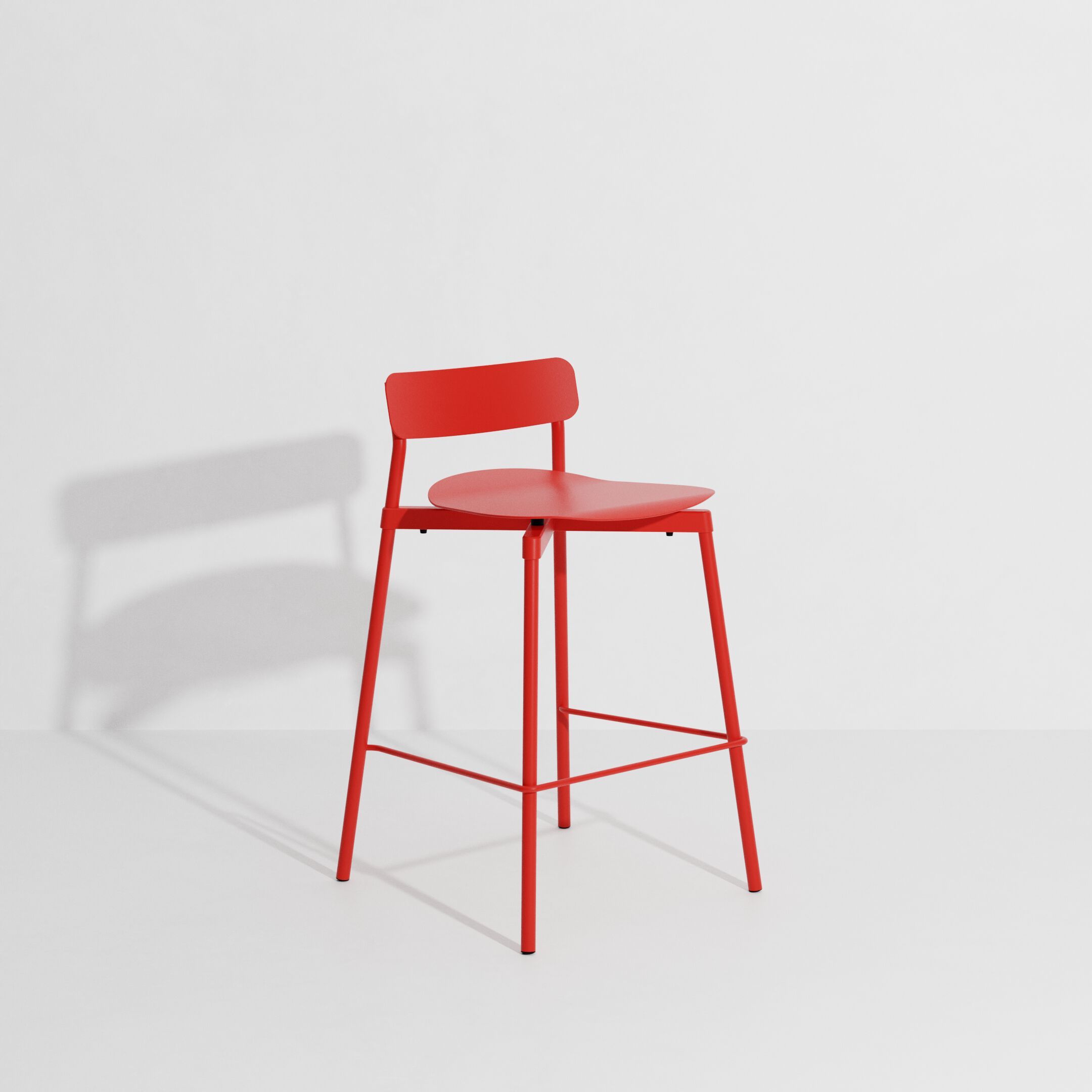 Высокий штабелируемый алюминиевый стул с порошковым покрытием с подставкой для ног Petite Friture Fromme ARCH-00091817 - Вид №50