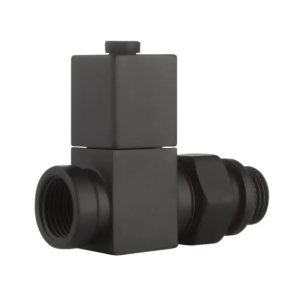 Набор вентилей для радиатора Royal Thermo Cube 1/2" прямой цвет черный STLM-2003131 - Вид №9