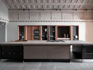SCIC Модульная кухня из дерева и камня Design kitchens collection