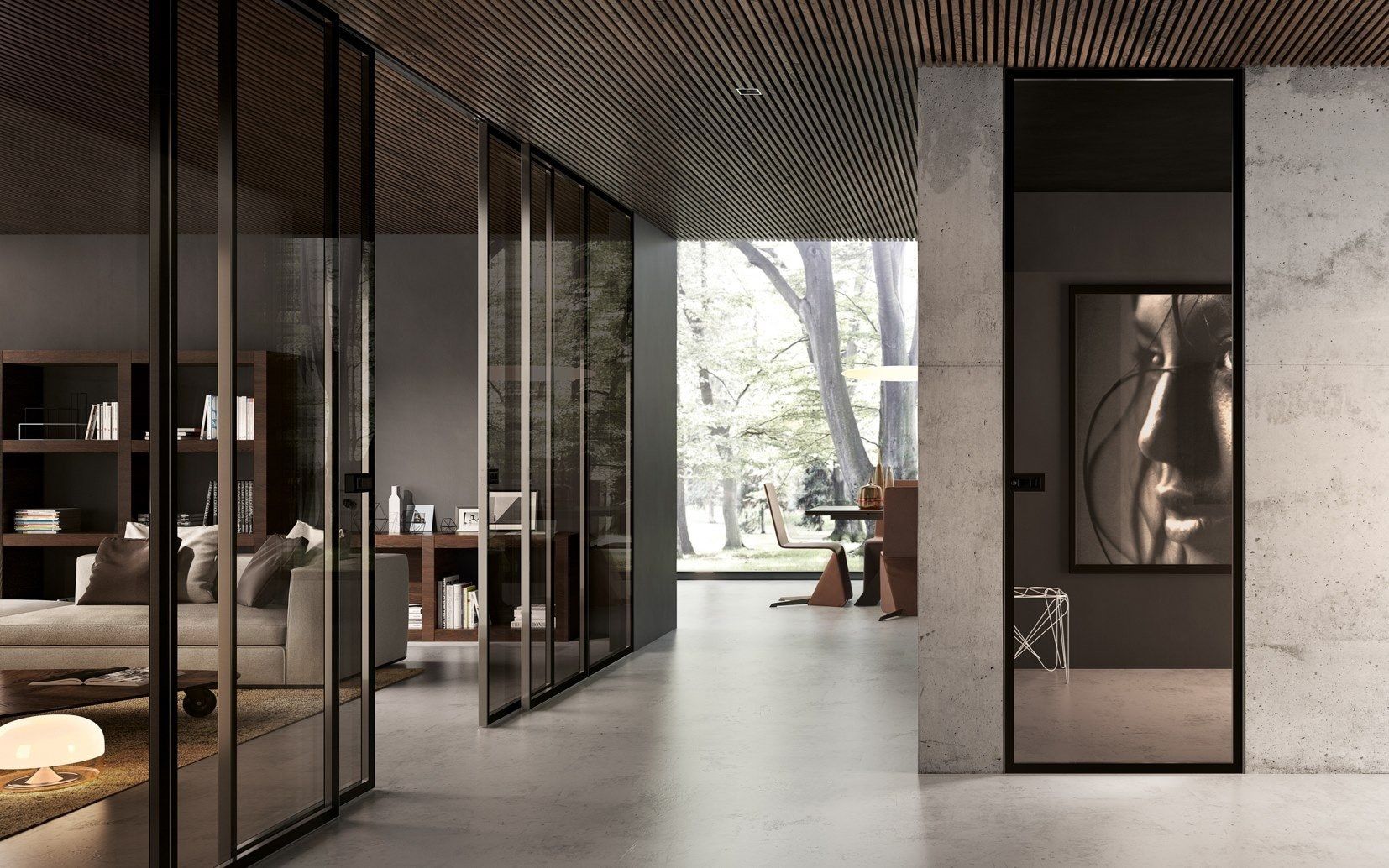 Стеклянная распашная дверь GAROFOLI Bisystem ARCH-00060514 - Вид №16