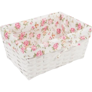 Корзина плетёная Стружки 32x21x15 см 10 л дерево цвет белый