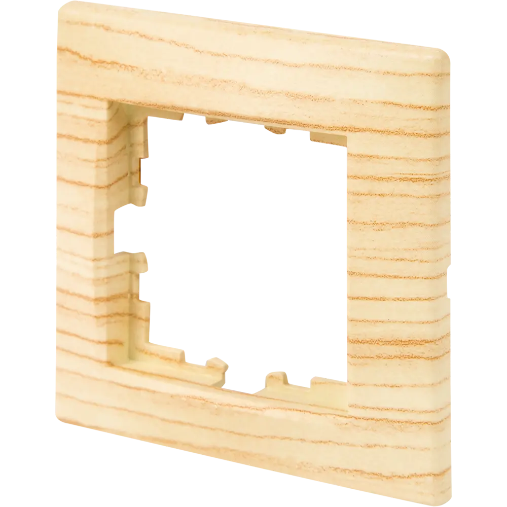 Рамка для розеток и выключателей Lexman Виктория сферическая 1 пост цвет дуб беленый матовый STLM-2107238 - Вид №1