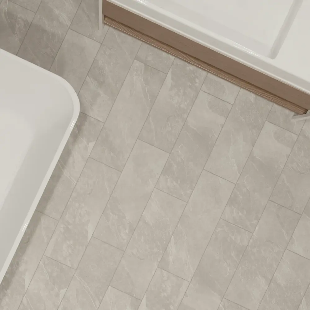 Глазурованный керамогранит Global Tile Fog_GT 19.7x60 см 1.182 м² матовый цвет светло-серый 89456539 STLM-2085463