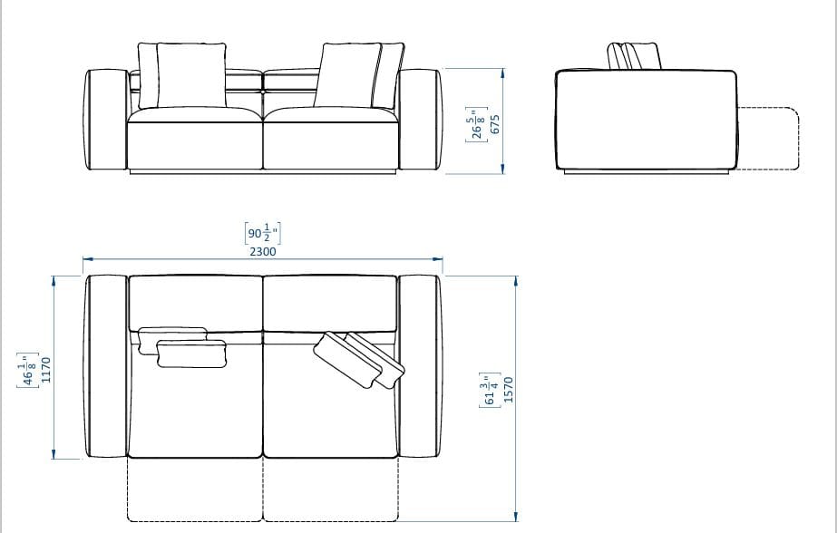 3-местный тканевый диван Casa Magna Essence ARCH-00101125 - Вид №3