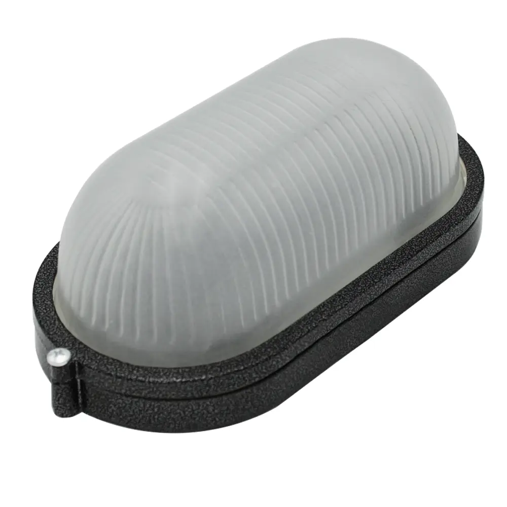 Светильник ЖКХ Round WP 60 20 02 60 Вт IP54, накладной, овал, цвет черный 82739915 STLM-2069835 Santreyd 