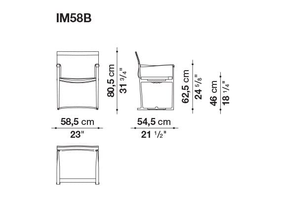 Кожаный стул с подлокотниками B&B Italia мирт крытый ARCH-00122476 - Вид №4