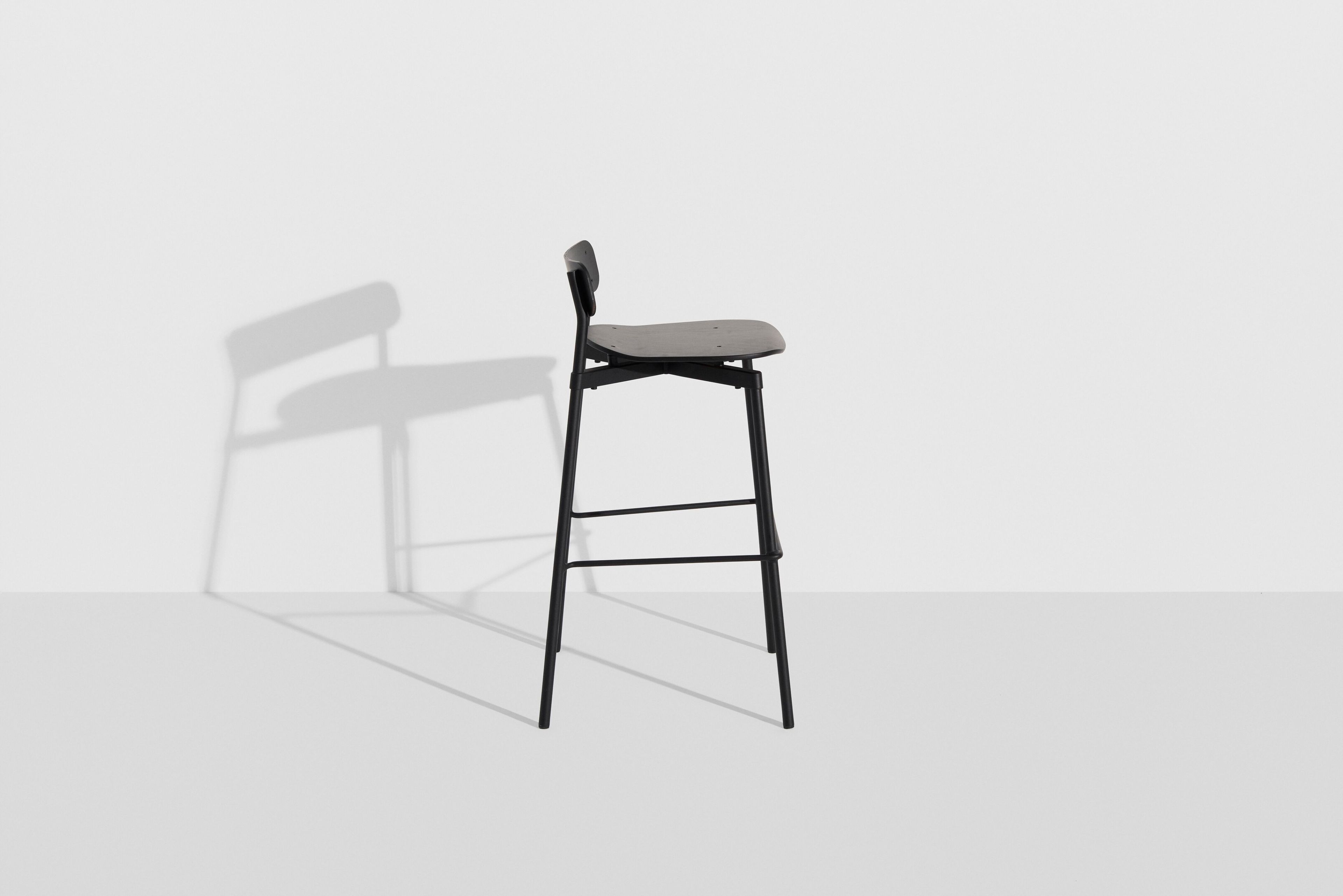 Высокий деревянный штабелируемый стул с подставкой для ног Petite Friture Fromme ARCH-00088785 - Вид №2