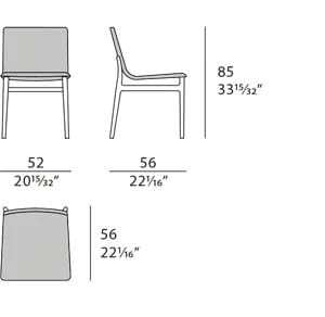 Стул грецкого ореха без подлокотников Turri NABI ARCH-00038954 - Вид №4