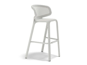 Высокий садовый стул из синтетического волокна со спинкой