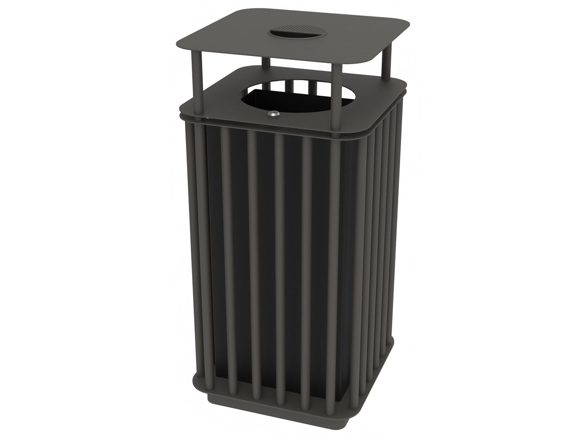 Оцинкованная стальная корзина для мусора с пепельницей Lazzari Spring ARCH-00089452 - Вид №10