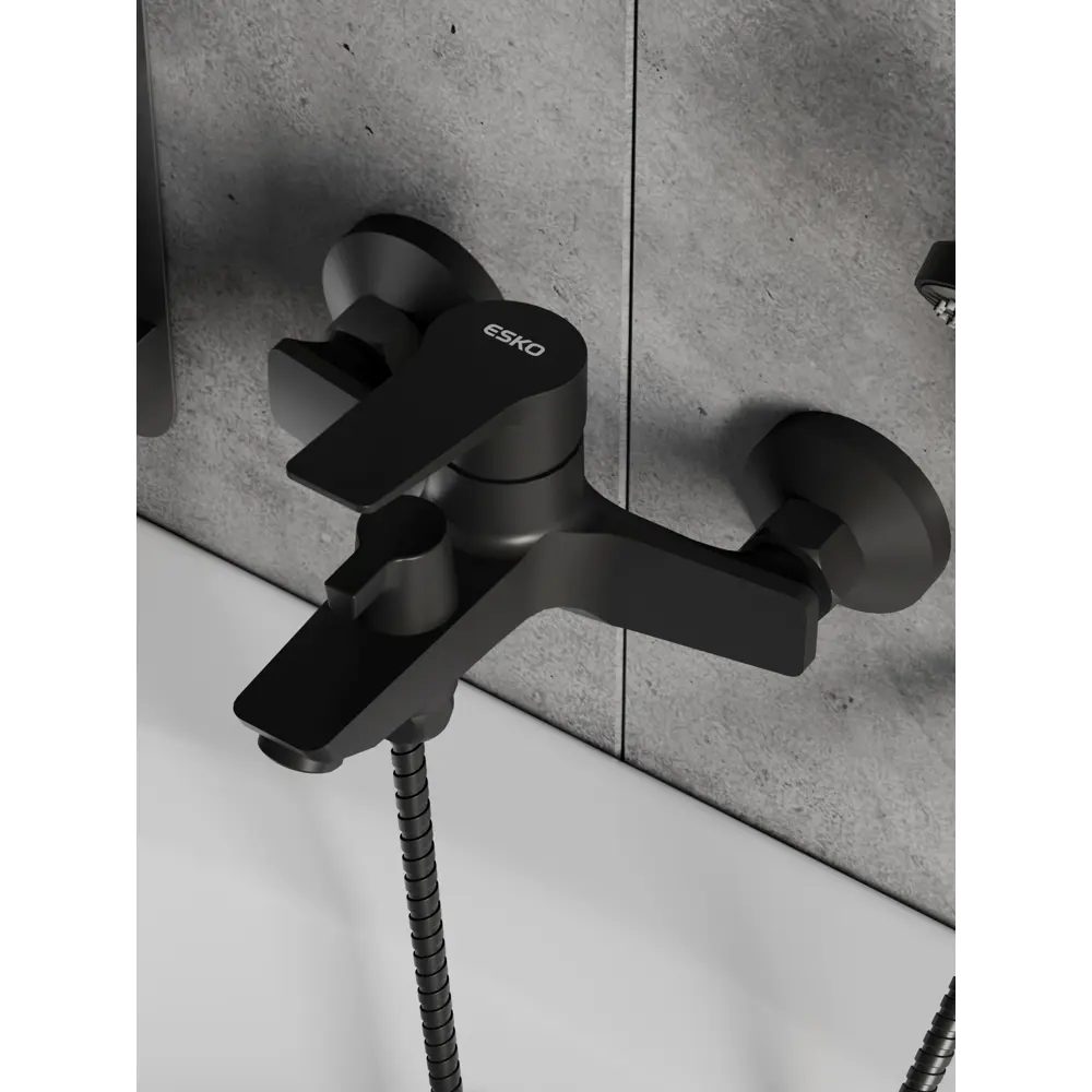 Смеситель ESKO Marburg черный для ванны с лейкой 88491108 Marbyrg STLM-0989683 - Вид №3