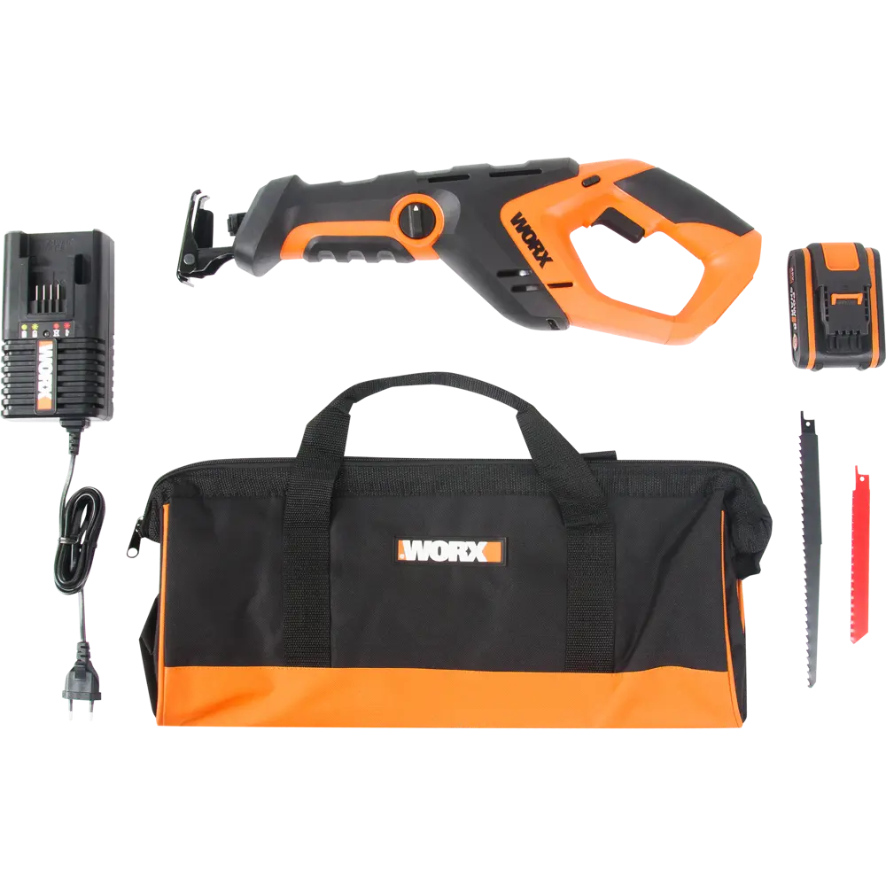 Сабельная пила аккумуляторная Worx WX508, 20 В Li-ion 2 Ач STLM-2053554 - Вид №4
