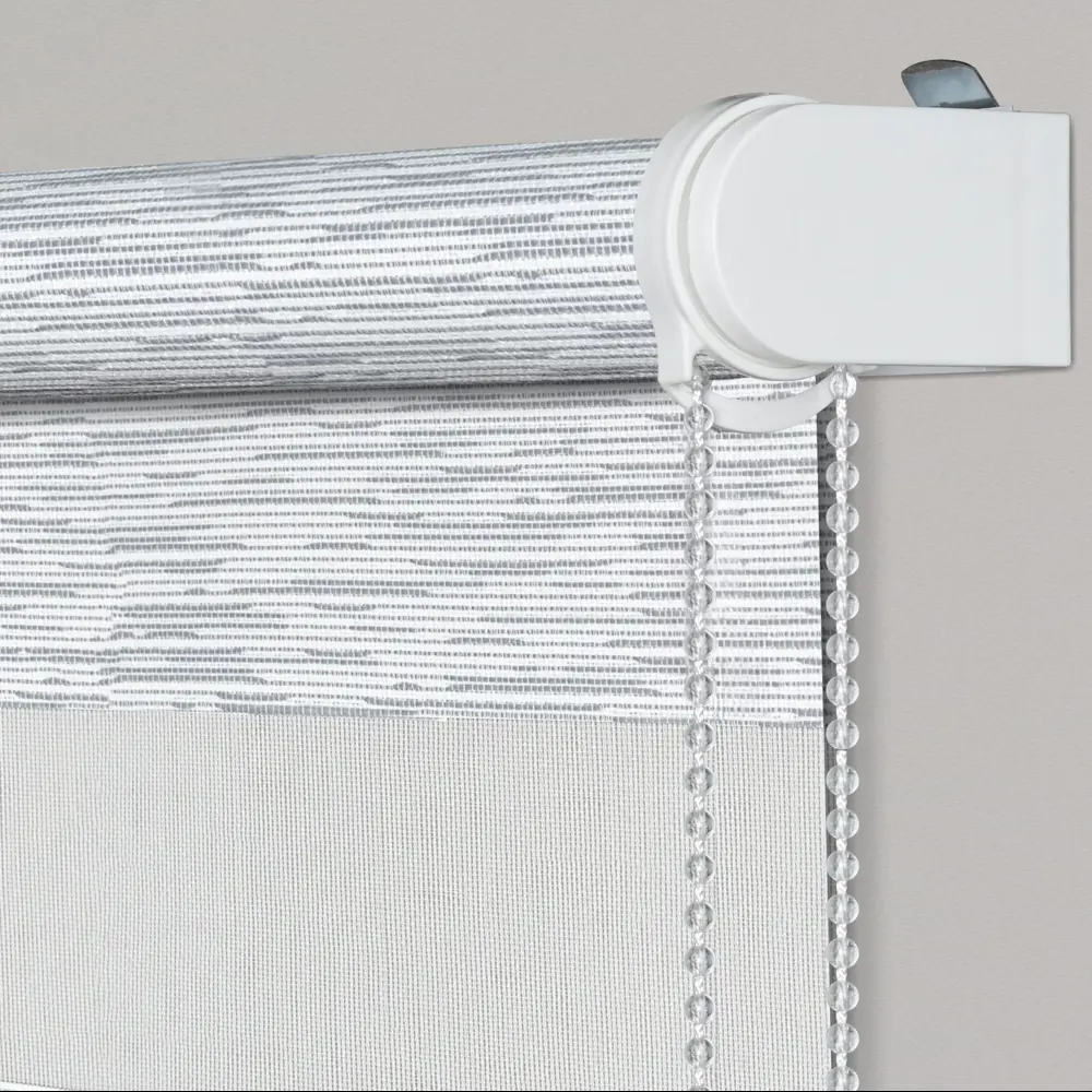 Рулонная штора день-ночь MIAMOZA Москва 180×175 см серая в полоску 89411451 STLM-1570049 - Вид №2