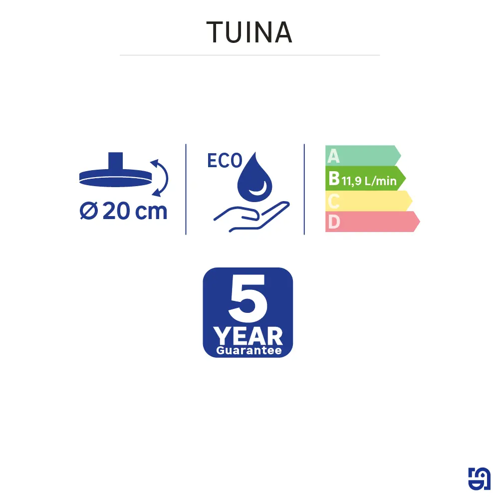 Лейка для душа Tuina 20 см Santreyd STLM-2132958 - Вид №5