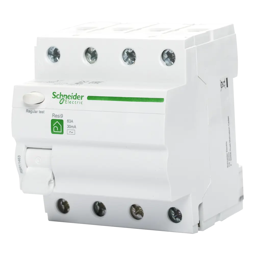 УЗО Schneider Electric Resi9 4P N 63 A 30 мА 6 кА АC R9R11463 STLM-2111962
