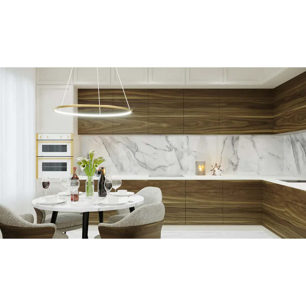 Стеновая панель Calacatta Shaded 240x0.4x60 см АКП цвет белый ALUMOART STLM-2118729 - Вид №4