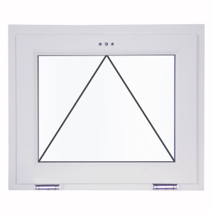 Окно пластиковое ПВХ одностворчатое 640х870 мм (ВхШ) фрамуга двухкамерный стеклопакет белый/белый VEKA