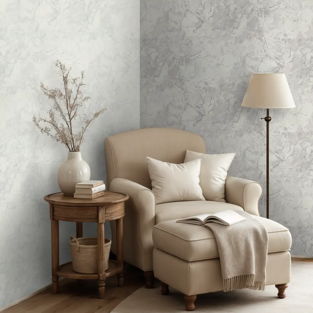 Флизелиновые обои Euro Decor Lucerna бежевые 1.06 м 89437892 STLM-1583573 - Вид №4