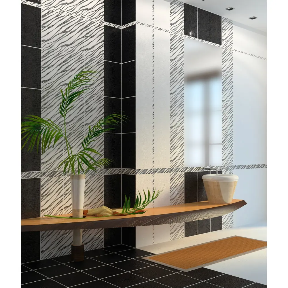 Плитка настенная Golden Tile Кайман 25x40 см 1.6 м² цвет чёрный STLM-2056356 - Вид №3