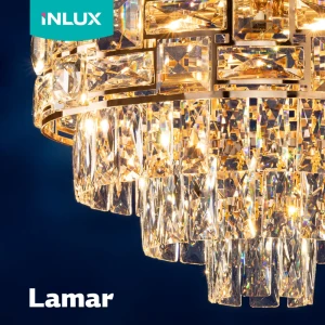 Люстра подвесная Inlux Lamar In30242 5 ламп 17 м² цвет золото