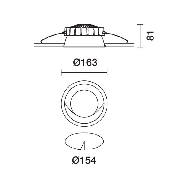 Заливка формы алюминия Сид утопленный шайба стены iGuzzini ARCH-00047249 - Вид №3