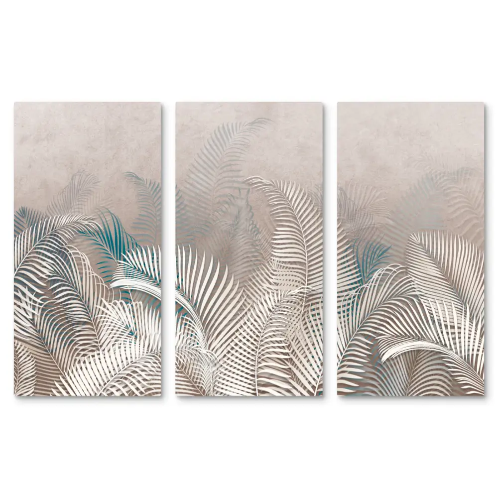 Картина на МДФ Пальмовые листья 50x100 см 3 шт POSTERMARKET STLM-2168019