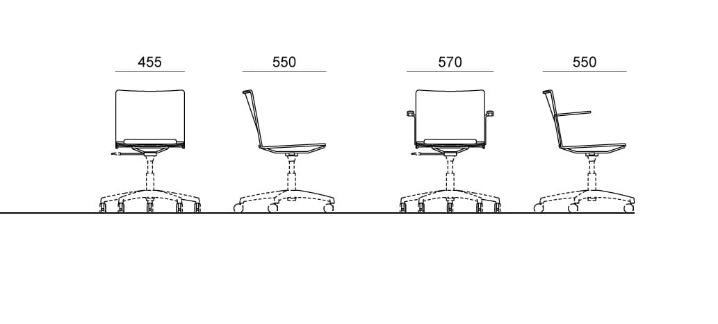 Офисное кресло из полипропилена с подлокотниками Diemmebi laFILÒ ARCH-00092672 - Вид №2