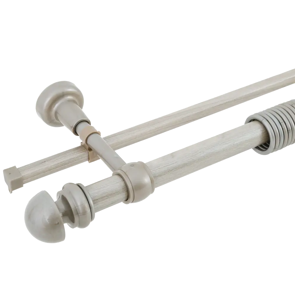 Карниз двухрядный «Морена» 200 см металл/пластик РУССКИЕ КАРНИЗЫ STLM-2070205