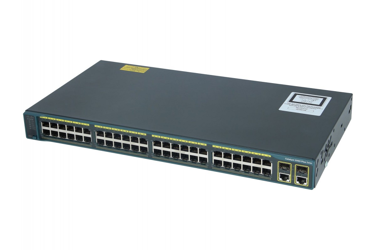 WS-C2960R+48TC-L Catalyst 2960 plus 48 10/100 + 2 t/sfp lan base, russia Cisco Santreyd  - Вид №1