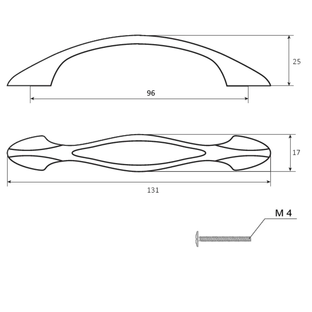 Мебельная ручка-скоба Edson 1900 матовый черный 96 мм STLM-2147563 - Вид №3