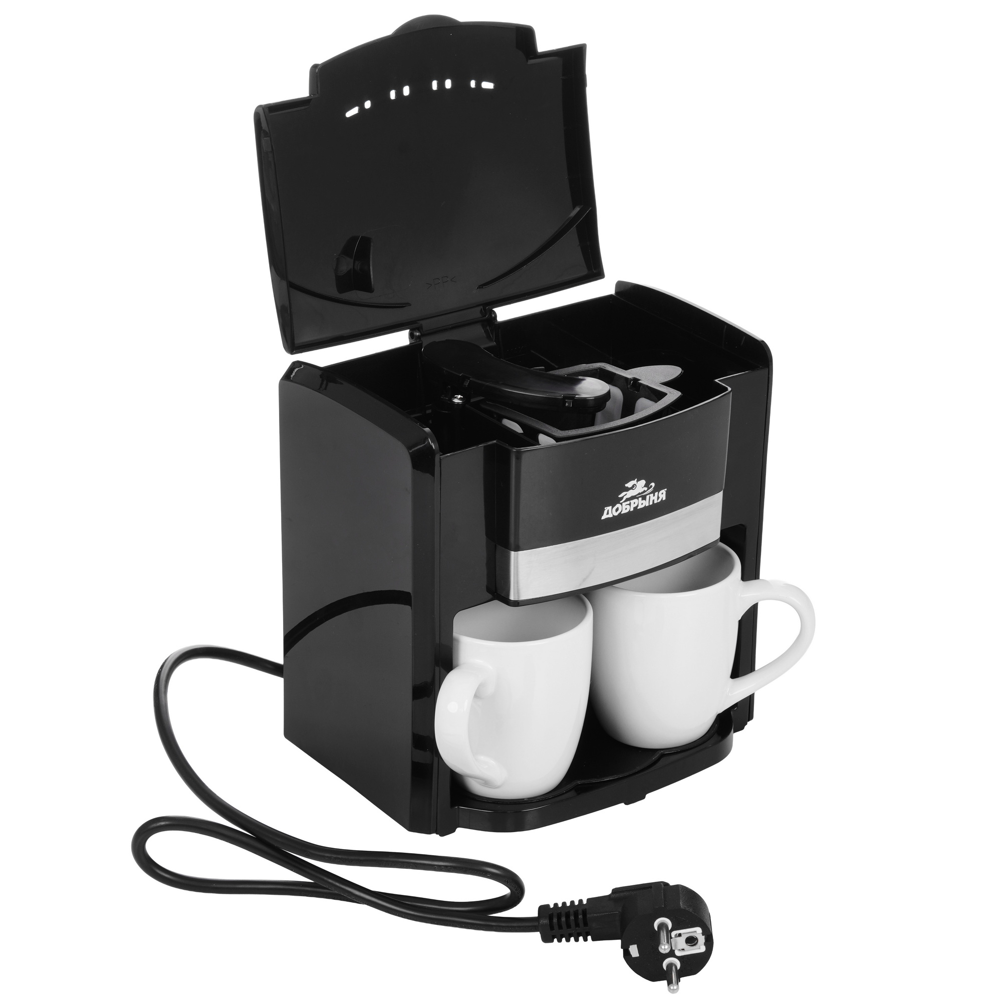 9230316 Кофеварка капельная Добрыня DO-3604 черный STDN-0076023 - Вид №4