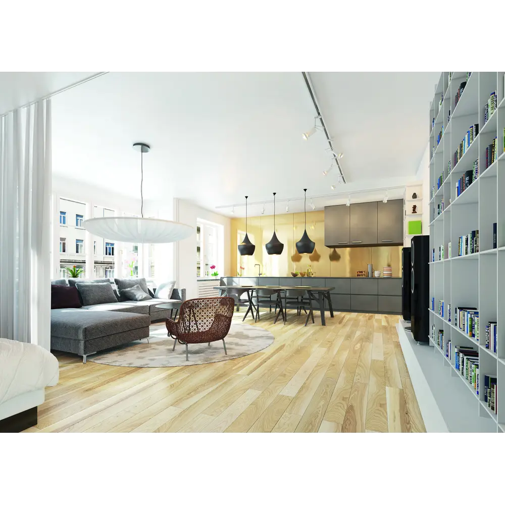 Паркетная доска однополосная «Ясень натуральный ВК» лак 0.99 м² Barlinek STLM-2012692 - Вид №4