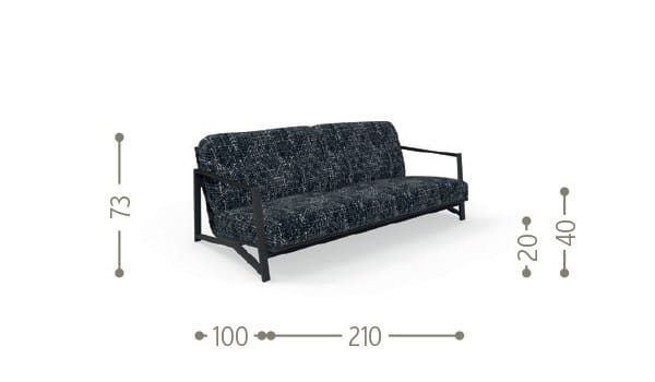 Алюминиевый мягкий садовый диван Talenti коттедж ARCH-00141967 - Вид №2