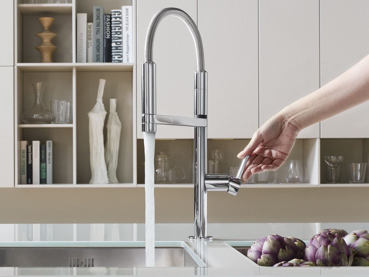 Профессиональный кухонный смеситель со съемным ручным душем Nobili Move ARCH-00060711 - Вид №1