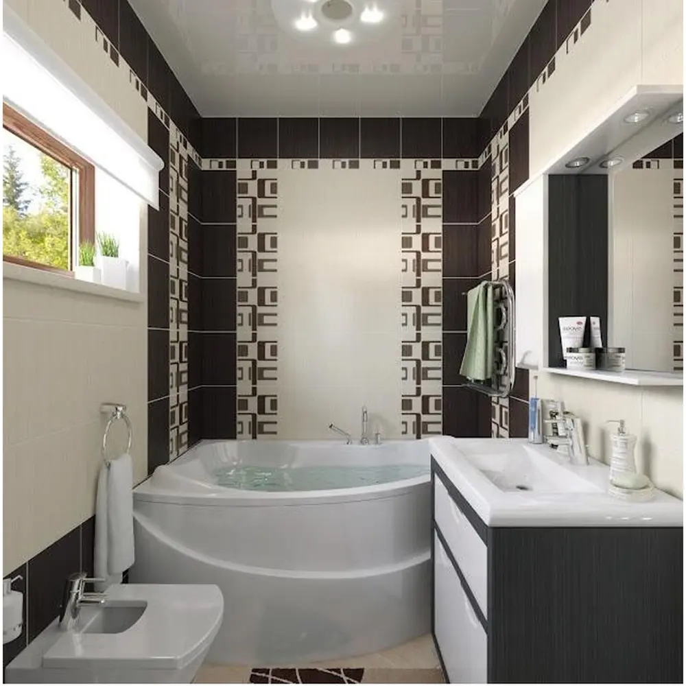 Плитка настенная Golden Tile «Вельвет» 25х33 см 1.65 м2 цвет коричневый STLM-2007233 - Вид №5