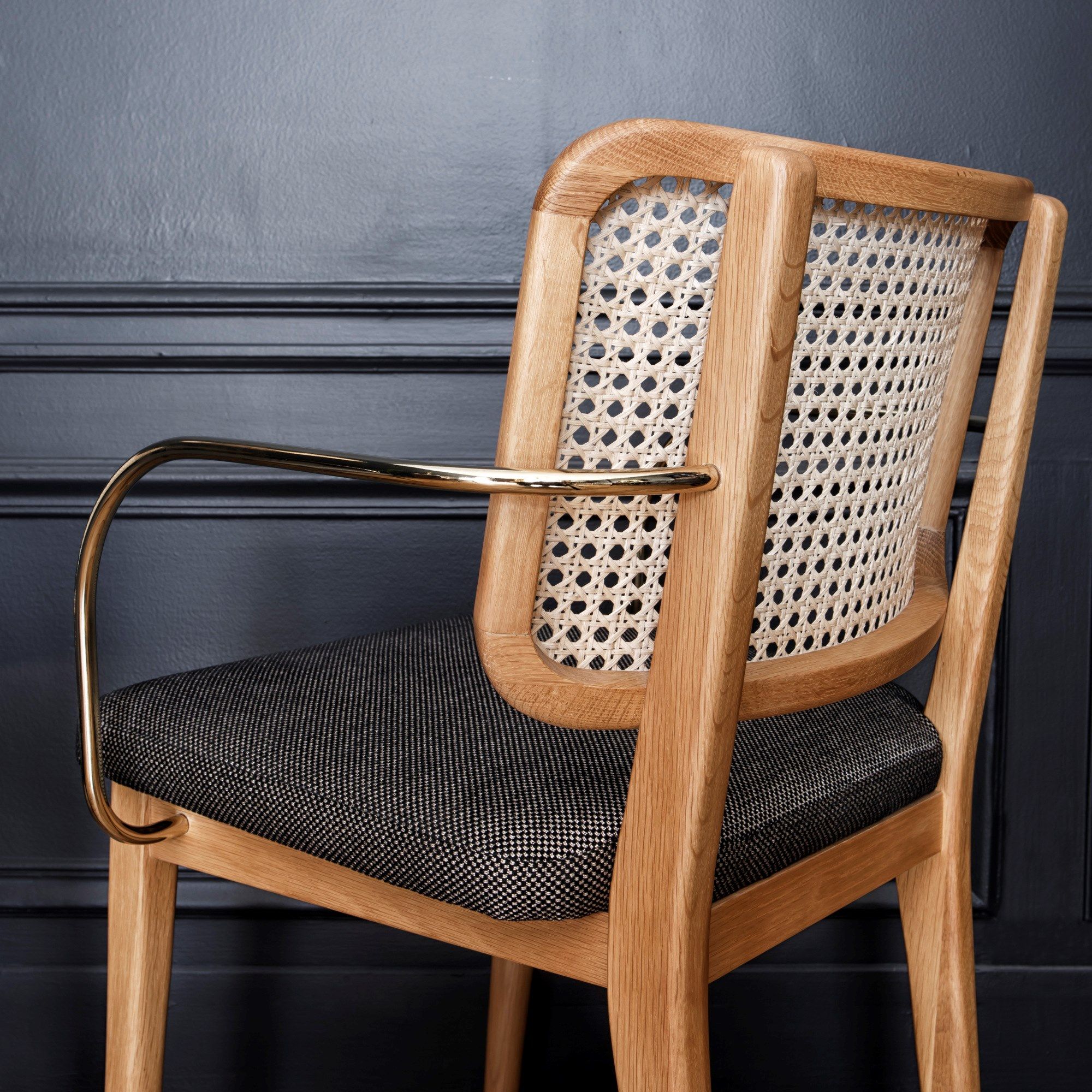 Плетеный стул в винтажном стиле с подлокотниками RED EDITION плетеная ARCH-00060705 - Вид №3