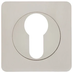 Накладка квадратная на цилиндр RENZ ЦАМ цвет никель супер матовый 2 шт.