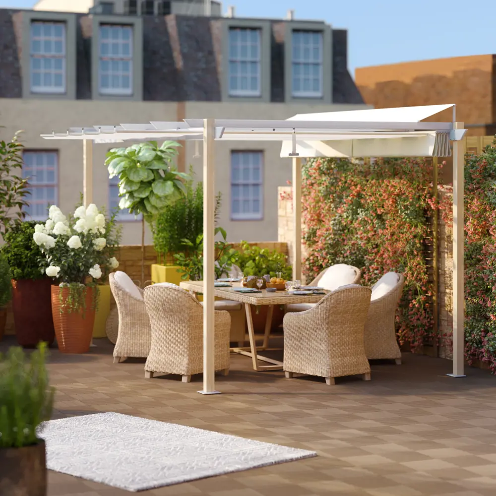 Кресло садовое NATERIAL Medena с подушками - алюминий и искусственный ротанг 87082102 STLM-0073136 - Вид №12