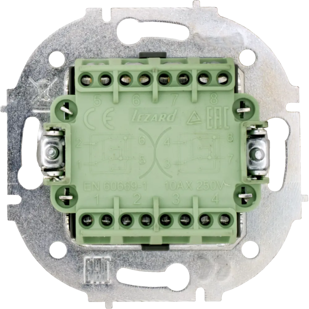 Выключатель встраиваемый Lezard Osen 2 клавиши цвет серый матовый STLM-2173032 - Вид №2