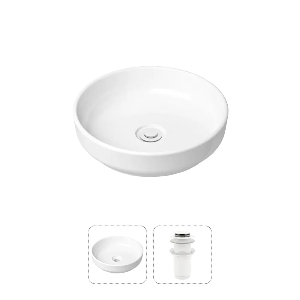 Накладная раковина Lavinia Boho Bathroom Sink Slim 21520826 фарфор 40 см с донным клапаном