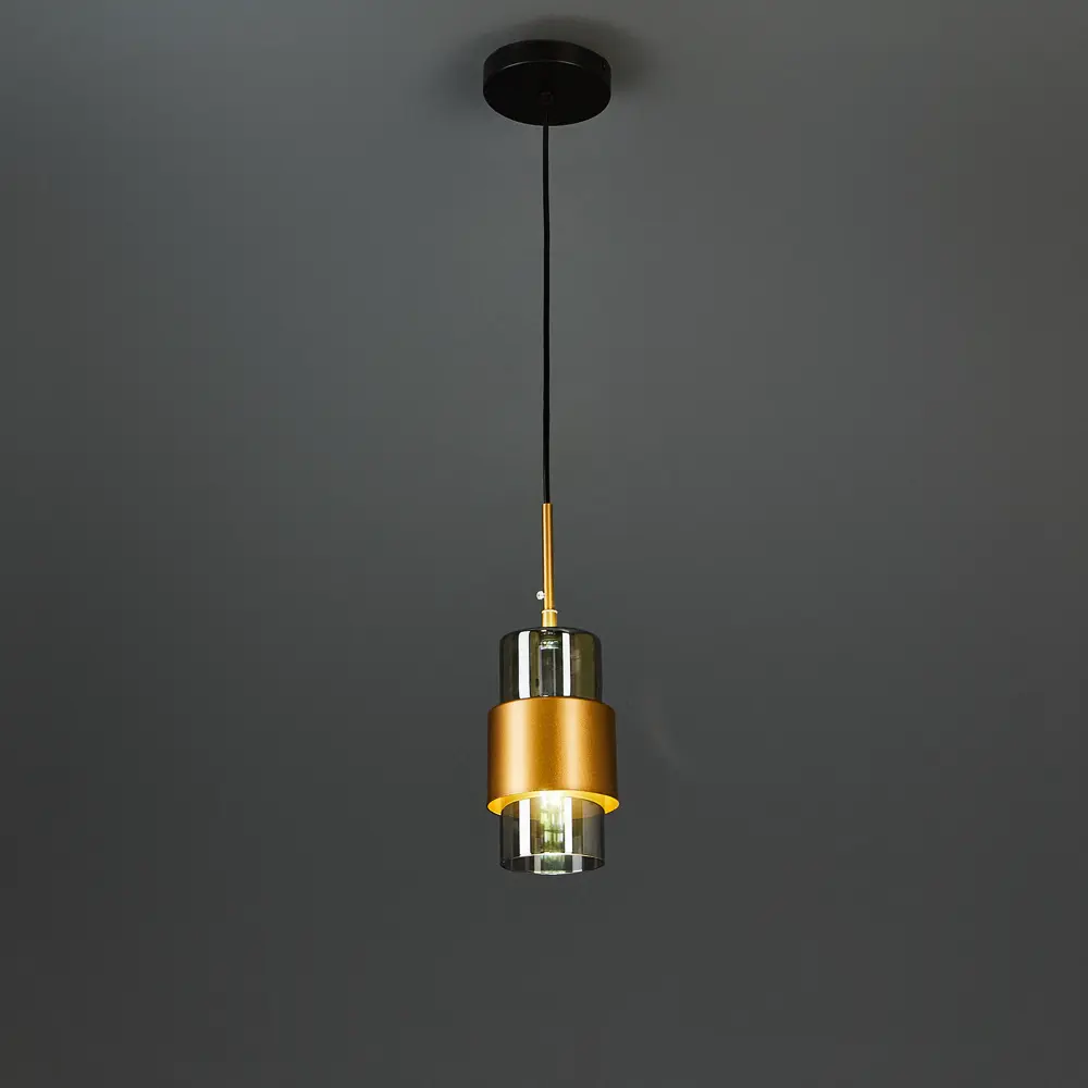 Escada Hurricane - подвесной светильник в стиле неоклассика с серым цилиндрическим плафоном 89377545 STLM-1562978 - Вид №1