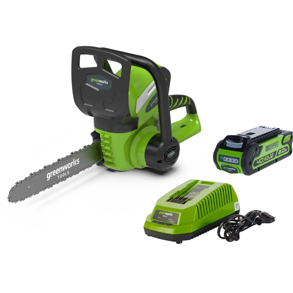 Аккумуляторная пила Greenworks 20117UA 40 В шина 30 см АКБ и ЗУ в комплекте STLM-2083531