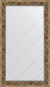 BY 4227 Зеркало с гравировкой в багетной раме - фреска 84 mm EVOFORM Exclusive-G