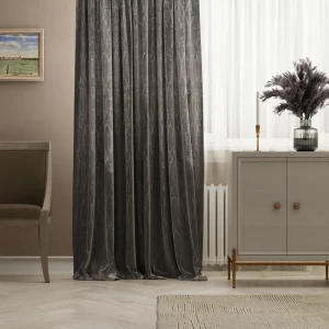 Штора на ленте Inspire Akkol 160x280 см цвет синий 83562047 STLM-2136550